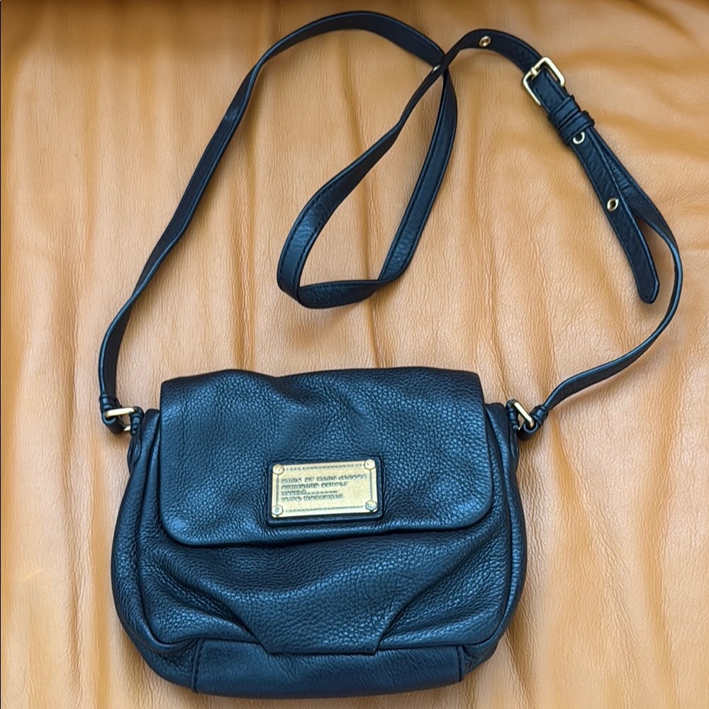 Black Leather Crossbody Bag